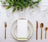 MORGIANA Airlaid White Napkins with Design White Paper Linen Feel Napkins Disposable Serviettes, 40 x 40cm, Pack of 50