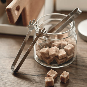 2 Pieces Creative Small Clip Stainless Steel Sugar Clips Ice Clip Restaurant Home Food Small Clip