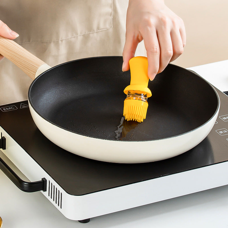 Transparent Glass Oil Pot, Soy Sauce Vinegar Seasoning Bottle, Silicone Oil Brush Head, BBQ Oil Brush 550Ml