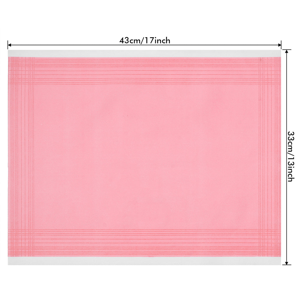 Disposable Table Mats, Linen Feel Airlaid  Paper Placemat Pink, Eco Friendly Dining  Placemat Party, Wedding, Restaurant, 43cm x 33cm, Pack of 50