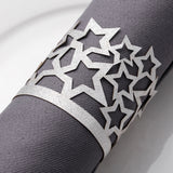 MORGIANA 50pcs Shiny Star Paper Napkin Rings Gold Disposable Napkin Rings for Wedding Party Christmas