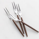 6 Pieces Fruit Forks Sets Retro Dessert Fork 304 Stainless Steel Forks