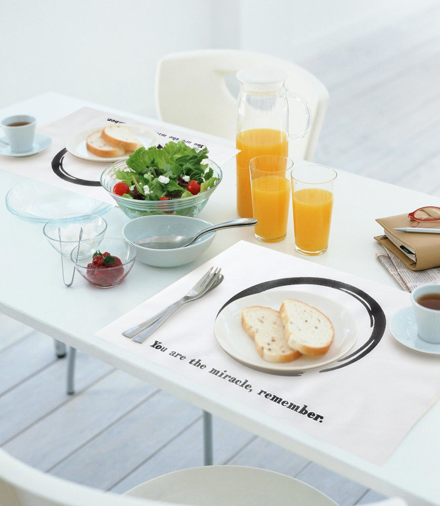 Buddha Disposable Table Mats, Linen Feel Airlaid  Paper Placemat White, Eco Friendly Dining  Placemat Party, Wedding, Restaurant, 43cm x 33cm, Pack of 50