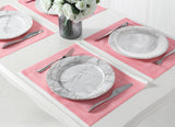 Disposable Table Mats, Linen Feel Airlaid  Paper Placemat Pink, Eco Friendly Dining  Placemat Party, Wedding, Restaurant, 43cm x 33cm, Pack of 50