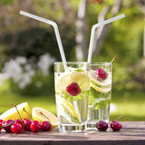 MORGIANA PLA Drinking Straws Disposable, Plant-based Flexible Straws, Eco friendly Straws for Cocktail Party 100 pack (Black)