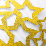 MORGIANA 50pcs Shiny Star Paper Napkin Rings Gold Disposable Napkin Rings for Wedding Party Christmas