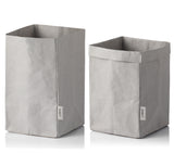 2PCS Washable Kraft Paper Bags Grey Eco-friendly Reusable Paper Bags Storage Bag for Fruits Bread Vegetables Plants