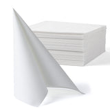 MORGIANA Airlaid White Napkins White Paper Linen Feel Napkins Disposable Serviettes, 40 x 40cm, Pack of 50
