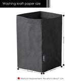 2PCS Washable Kraft Paper Bags Black Eco-friendly Reusable Paper Bags Storage Bag for Fruits Bread Vegetables Plants