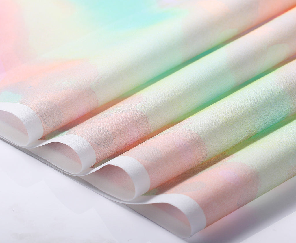 Disposable Table Mats, Linen Feel Airlaid  Paper Placemat Rainbow, Eco Friendly Dining  Placemat Party, Wedding, Restaurant, 43cm x 33cm, Pack of 50