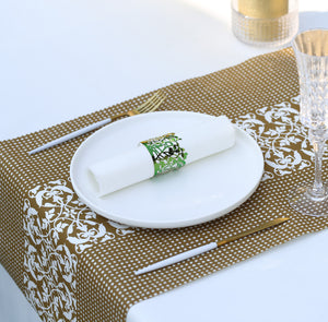 MORGIANA Vintage Disposable Paper Table Runners Brown Airliad Paper Table placemats for Party Wedding