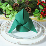 MORGIANA Airlaid Green Napkins Paper Christmas Linen Napkins Disposable Serviettes, 40 x 40cm, Pack of 50