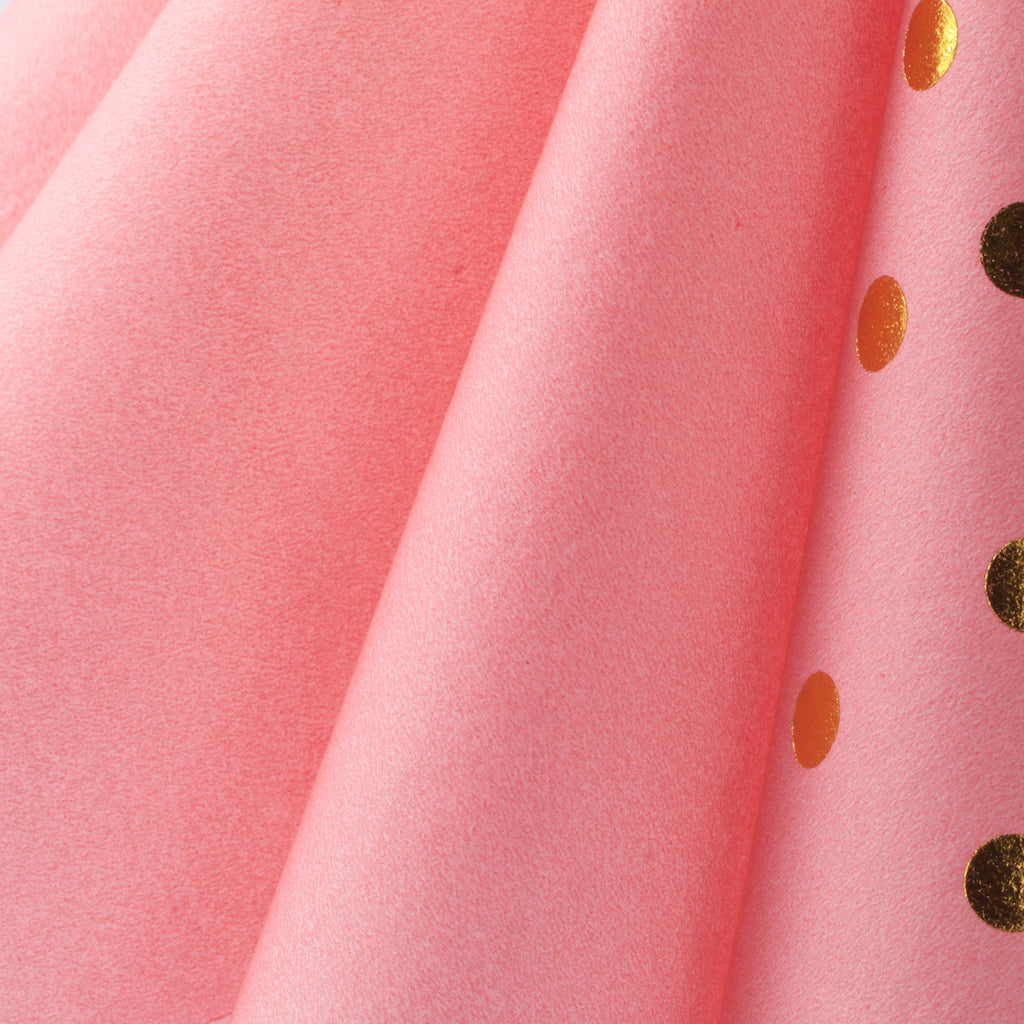 MORGIANA Airlaid Pink Napkins, Pink and Gold Linen Feel Napkins Wedding Napkin Serviettes, 40 x 40cm, Pack of 50