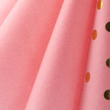 MORGIANA Airlaid Pink Napkins, Pink and Gold Linen Feel Napkins Wedding Napkin Serviettes, 40 x 40cm, Pack of 50