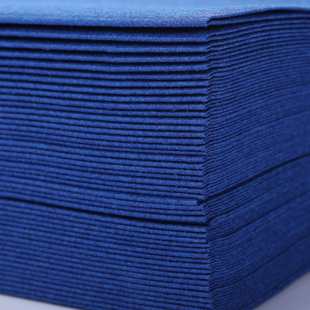 MORGIANA Dark Blue Napkins Paper, Linen Feel Napkins Disposable Blue Serviettes, 40 x 40cm, Pack of 50