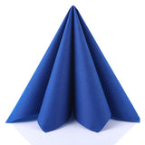 MORGIANA Dark Blue Napkins Paper, Linen Feel Napkins Disposable Blue Serviettes, 40 x 40cm, Pack of 50