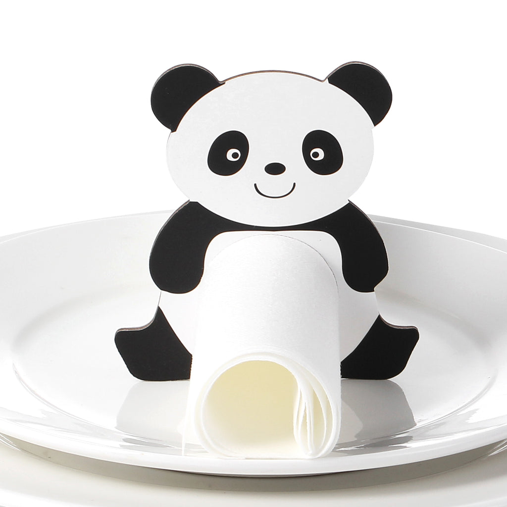 Morgiana 20pcs Paper Napkin Rings Creative Panda Table Decoration Cartoon Napkin Rings