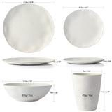 MORGIANA 8 Pieces Bamboo Plates Set Eco-Friendly & Biodegradable White Bamboo Plates for Camping Pincic Dinner set