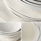 MORGIANA 8 Pieces Bamboo Plates Set Eco-Friendly & Biodegradable White Bamboo Plates for Camping Pincic Dinner set