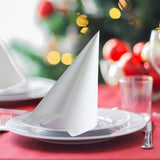 MORGIANA Airlaid White Napkins White Paper Linen Feel Napkins Disposable Serviettes, 40 x 40cm, Pack of 50
