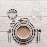 4 Pieces Matt Flatware set 18/11 Stainless Steel Cutlery set Black and Silver