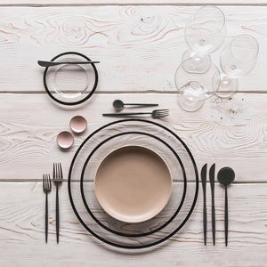 4 Pieces Matt Flatware set 18/11 Stainless Steel Cutlery set Black