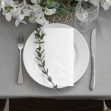 MORGIANA 200 PCS Disposable White Paper Napkins 2 ply Paper Hand Towels for Weddings Restaurant Parties 40 * 40 cm