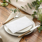 MORGIANA 200 PCS Disposable White Paper Napkins 2 ply Paper Hand Towels for Weddings Restaurant Parties 40 * 40 cm