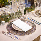 MORGIANA 200 PCS Disposable White Paper Napkins 2 ply Paper Hand Towels for Weddings Restaurant Parties 40 * 40 cm