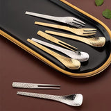 304 Stainless Steel Knife and Fork set Gold Coffee Spoons Dessert Spoon Fruit Fork Dessert Flatware Set