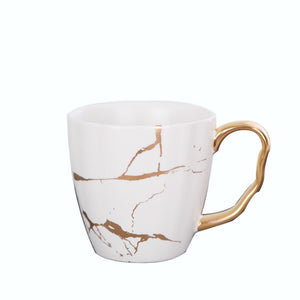 Golden Marble Ceramic Mugs White Cups Black Mugs Afternoon Tea Cups Milk Cups Coffee Cup