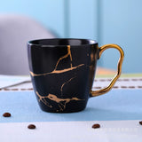 Golden Marble Ceramic Mugs White Cups Black Mugs Afternoon Tea Cups Milk Cups Coffee Cup