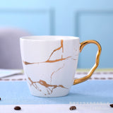 Golden Marble Ceramic Mugs White Cups Black Mugs Afternoon Tea Cups Milk Cups Coffee Cup