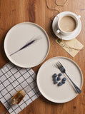 MORGIANA 2 Pieces Coffee Husk Dinner Plates Eco Friendly Bamboo Dinner Plates Set