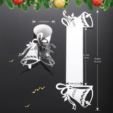 MORGIANA 50 Pieces 3D Christmas Bell Napkin Rings, Disposable Gold Silver Napkin Rings for Weddings Christmas Party Table Decoration