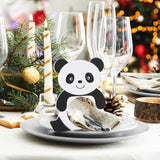 Morgiana 20pcs Paper Napkin Rings Creative Panda Table Decoration Cartoon Napkin Rings