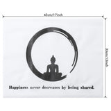 Buddha Disposable Table Mats, Linen Feel Airlaid  Paper Placemat White, Eco Friendly Dining  Placemat Party, Wedding, Restaurant, 43cm x 33cm, Pack of 50