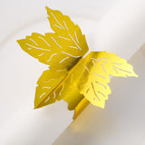 MORGIANA 50 Pieces Leaf Paper Napkin Rings, Disposable Fallen Leaves Napkin Rings for Weddings Party Serviette Table Decoration