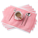 Disposable Table Mats, Linen Feel Airlaid  Paper Placemat Pink, Eco Friendly Dining  Placemat Party, Wedding, Restaurant, 43cm x 33cm, Pack of 50