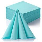 MORGIANA Airlaid Blue Paper Napkins, Linen Feel Napkins Disposable Serviettes, 40 x 40cm, Pack of 50