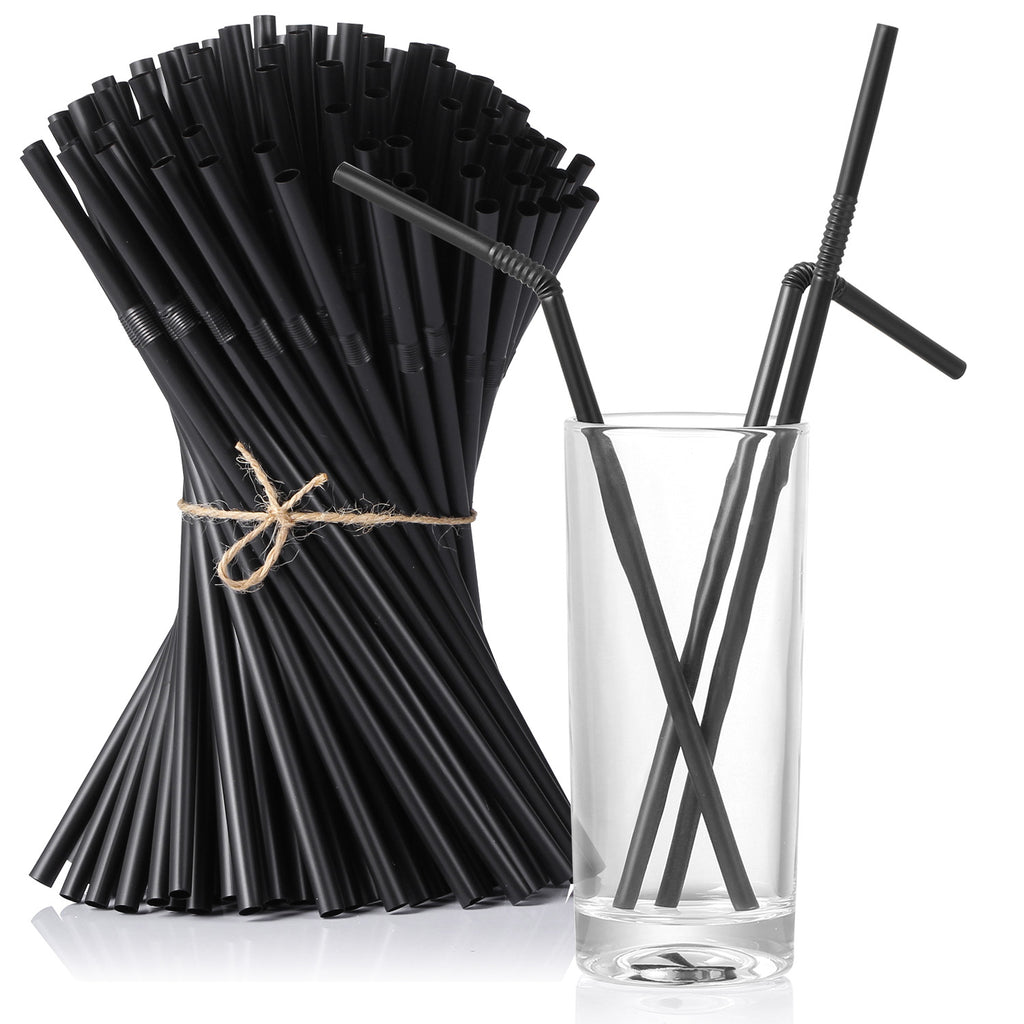 100 Pcs Reusable Glass Straws Bulk Glass Drinking Straws 8 mm x 9