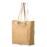 MORGIANA Washable Kraft Paper Bags, Rusable Shopping Tote Bag, Diaper Bag Tote, Eco Market Bag Tote Bag