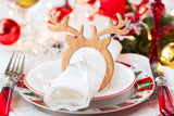 MORGIANA 20pcs Deer Paper Napkin Rings Chirstmas Napkin Rings