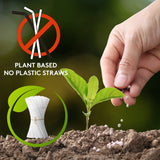 MORGIANA PLA Drinking Straws Disposable, Plant-based Flexible Straws, Eco friendly Straws for Cocktail Party 100 pack (Black)