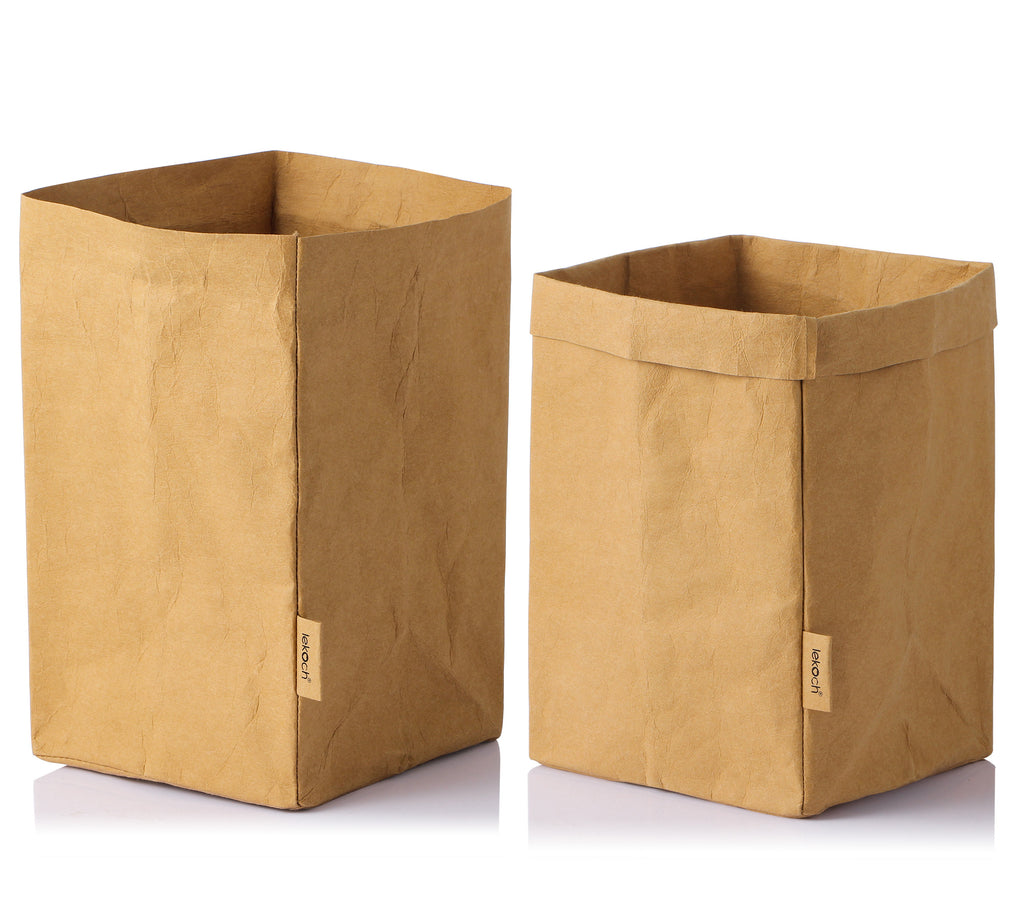 Washable Kraft Paper Storage Bag, Thickened Kraft Paper Bag, Oil