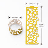 MORGIANA 50pcs Shiny Star Paper Napkin Rings Gold Disposable Napkin Rings for Wedding Party Christmas