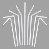 MORGIANA PLA Drinking Straws Disposable, Plant-based Flexible Straws, Eco friendly Straws for Cocktail Party 100 pack (Black)