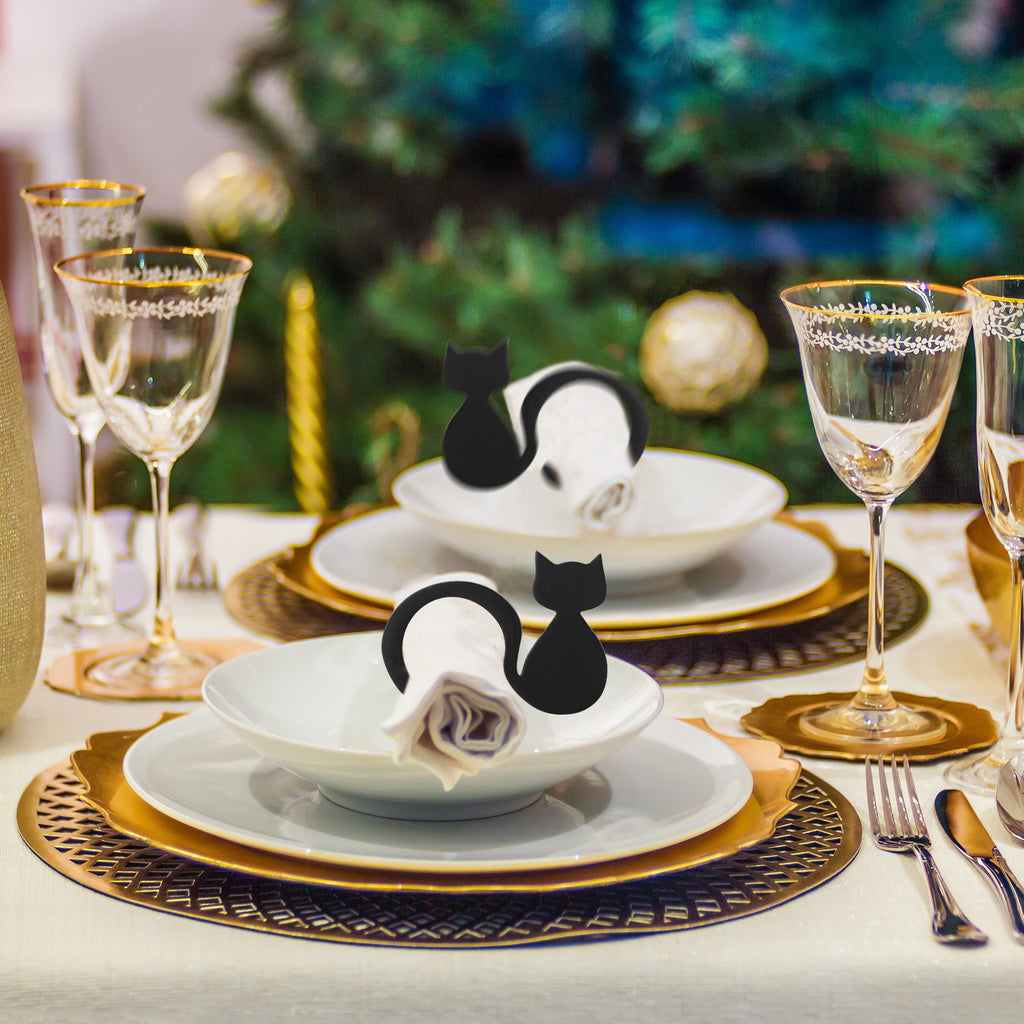 Cat sales napkin rings