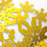 MORGIANA 50pcs Shiny Snow Paper Napkin Rings Gold Disposable Napkin Rings for Wedding Party Christmas