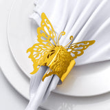 MORGIANA 50 Pieces Butterfly Paper Napkin Rings, Disposable Napkin Rings for Weddings Party Serviette Table Decoration